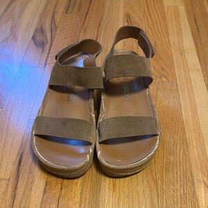 Pedro Garcia Tan Suede Sandals